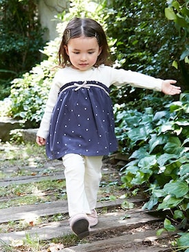 「petit main（プティマイン）のアイテム（トップス）」を使った、petit　main・b-roomさん（キッズ・86cm）の秋コーディネート