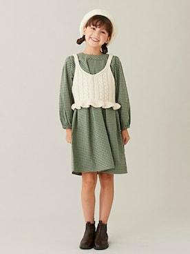 「petit main（プティマイン）のアイテム」を使った、petit　main・b-roomさん（キッズ・140cm）の秋コーディネート