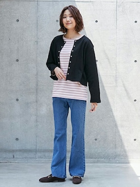 「petit main LIEN（プティマインリアン）のアイテム」を使った、petit　main・b-roomさん（レディース・165cm）の秋コーディネート