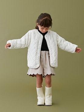 「petit main（プティマイン）のアイテム（ブルゾン）」を使った、petit　main・b-roomさん（キッズ・98cm）の秋コーディネート