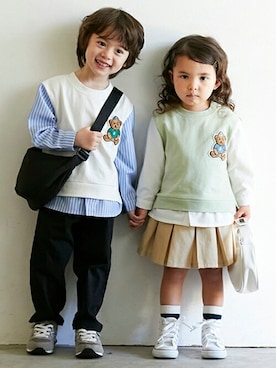 petit　main・b-roomさん（キッズ・102cm）の春コーディネート