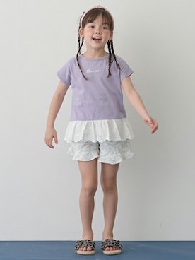 「Lycee mine（リセマイン）のアイテム」を使った、petit　main・b-roomさん（キッズ・112cm）の春コーディネート