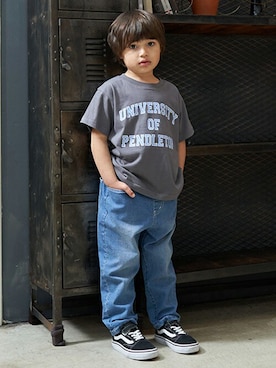 petit　main・b-roomさん（キッズ・105cm）の冬コーディネート