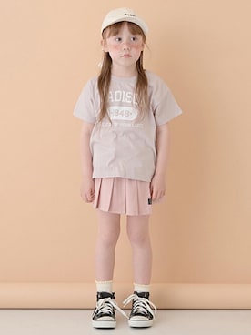 「リボンキャップ」｜petit　main・b-roomさん（キッズ・108cm）の春コーディネート