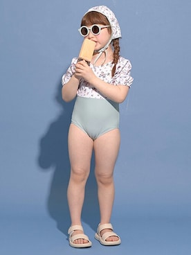 「Lycee mine（リセマイン）のアイテム」を使った、petit　main・b-roomさん（キッズ・106cm）の春コーディネート