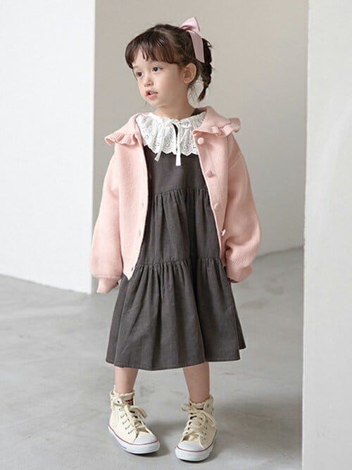 オケージョン】フリル衿付きカーディガン（スーツセット）｜Lycee mine