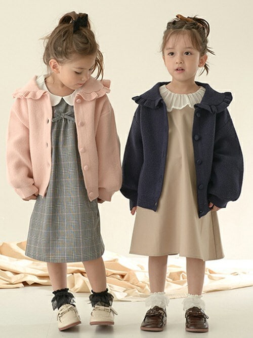 オケージョン】フリル衿付きカーディガン（スーツセット）｜Lycee mine