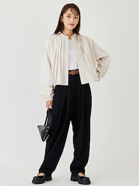 「petit main LIEN（プティマインリアン）のアイテム」を使った、petit　main・b-roomさん（レディース・160cm）の秋コーディネート