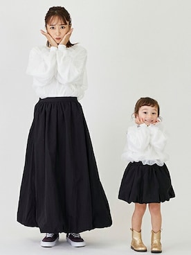 「petit main（プティマイン）のアイテム（スウェット）」を使った、petit　main・b-roomさん（レディース・160cm）の冬コーディネート