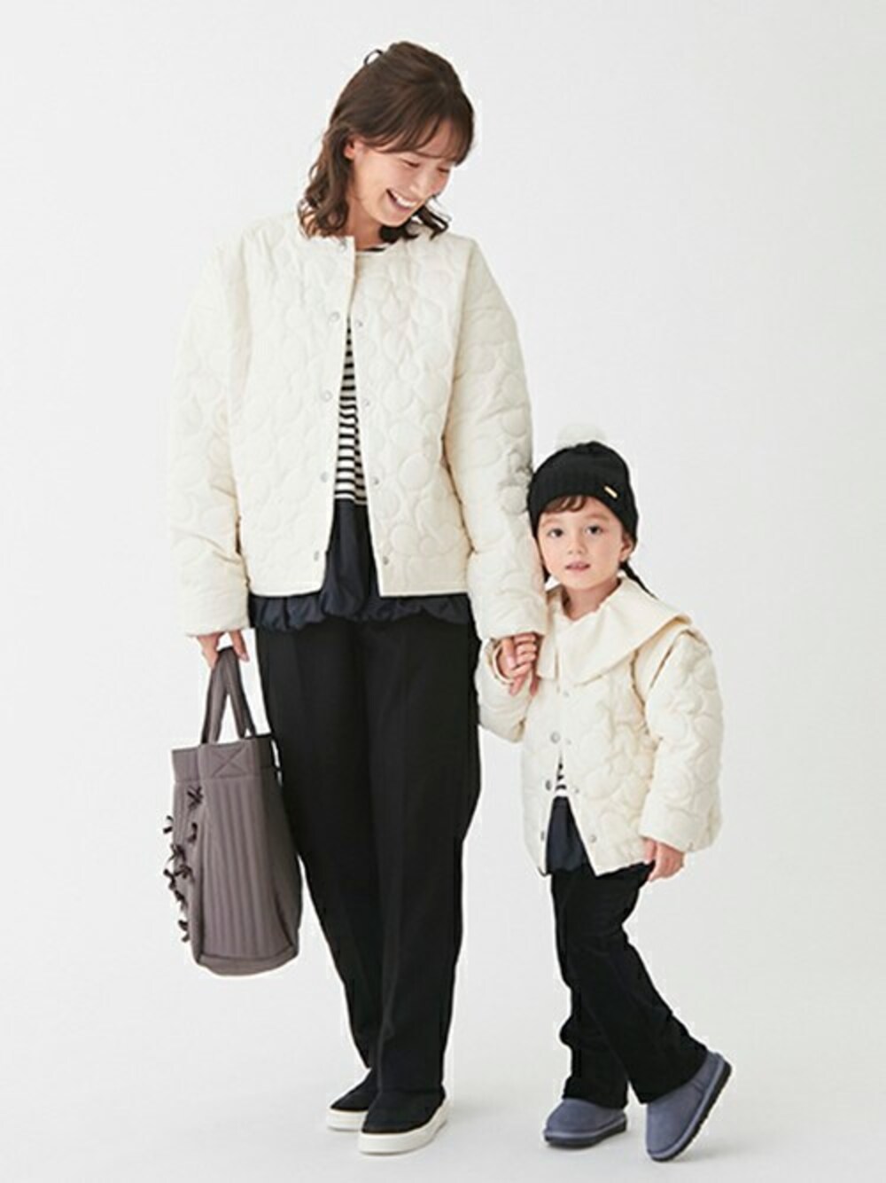 petit mainのアイテムを使った「リンクコーデ」のキッズ人気