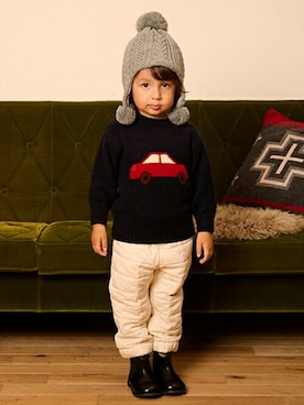 petit　main・b-roomさん（キッズ・100cm）の冬コーディネート