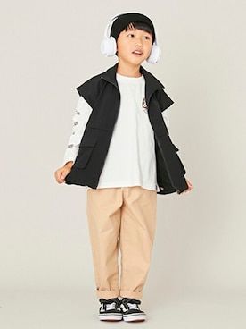 「and D. petit main（アンドディープティマイン）のアイテム」を使った、petit　main・b-roomさん（キッズ・111cm）の春コーディネート