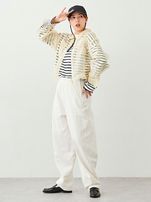 釜座　レディース　ジャケット　シャツ　ブラウス34 petit main LIEN ブラウス シャツ 「LADIES」シアーシャツ