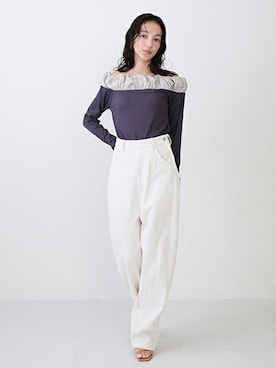 「petit main LIEN（プティマインリアン）のアイテム」を使った、petit　main・b-roomさん（レディース・160cm）の春コーディネート