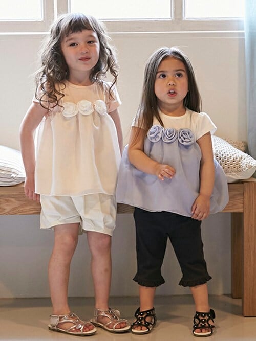 セール】7分丈チビフリルフライスパンツ（その他）｜petit main