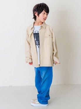 「and D. petit main（アンドディープティマイン）のアイテム」を使った、petit　main・b-roomさん（キッズ・122cm）の春コーディネート