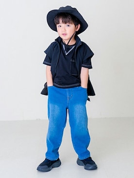 「and D. petit main（アンドディープティマイン）のアイテム」を使った、petit　main・b-roomさん（キッズ・110cm）の春コーディネート