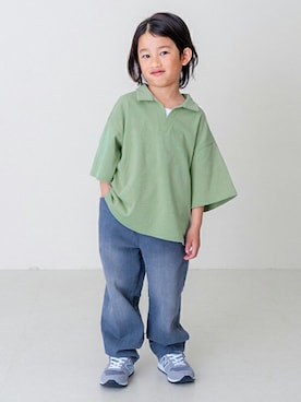 「and D. petit main（アンドディープティマイン）のアイテム」を使った、petit　main・b-roomさん（キッズ・110cm）の春コーディネート