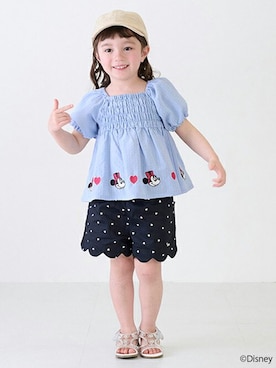 「petit main（プティマイン）のアイテム（スウェットパンツ）」を使った、petit　main・b-roomさん（キッズ・108cm）の春コーディネート
