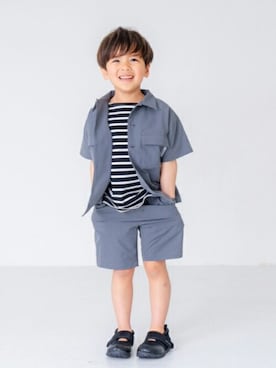 「and D. petit main（アンドディープティマイン）のアイテム」を使った、petit　main・b-roomさん（キッズ・100cm）の春コーディネート