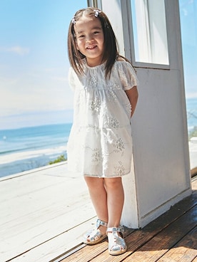 「petit main（プティマイン）のアイテム（ワンピース/ドレス）」を使った、petit　main・b-roomさん（キッズ・94cm）の夏コーディネート