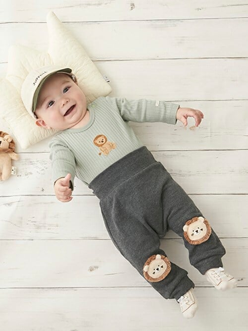 セール】【弱酸性】アニマルロンパース（ロンパース）｜petit main