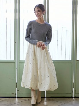「レディース」｜「アイテム（ワンピース/ドレス）」を使った、petit　main・b-roomさん（レディース・161cm）の夏コーディネート