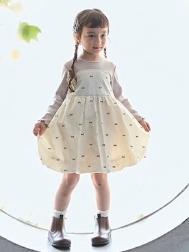 「petit main（プティマイン）のアイテム（ワンピース/ドレス）」を使った、petit　main・b-roomさん（キッズ・104cm）の夏コーディネート