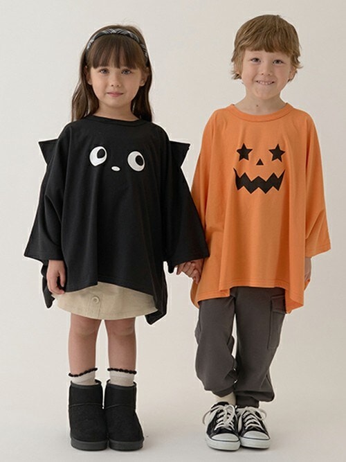 セール】【ハロウィン】カボチャ＆ねこアソート変形Tシャツ（T