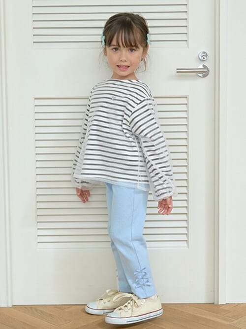 ともパン】リボンリボンストレートパンツ（その他パンツ）｜Lycee mine