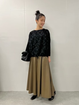 「キュロット」｜「アイテム（ブラウン系）」を使った、rinonさん（レディース・163cm）の冬コーディネート