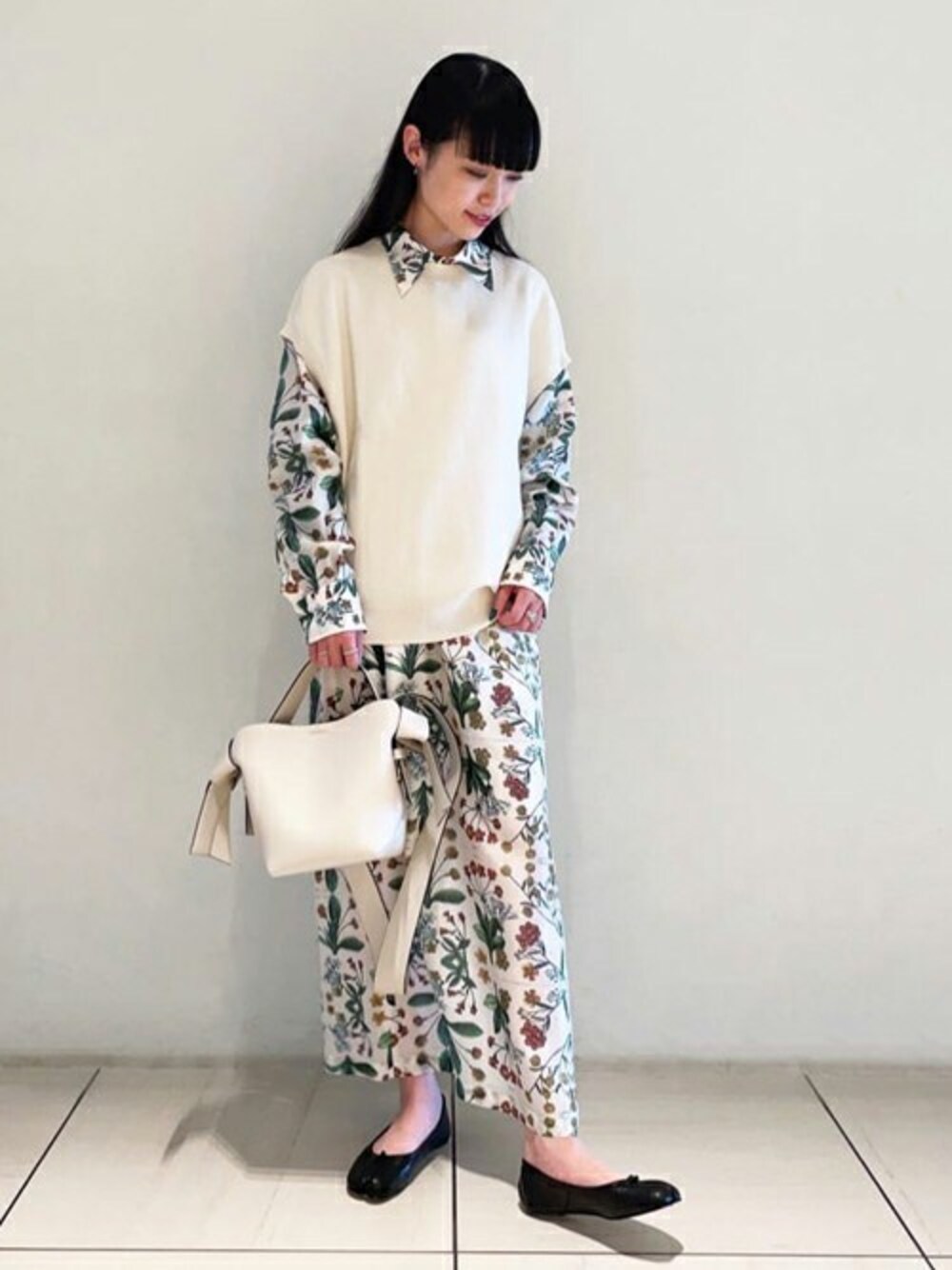 CABaN◆ニットベスト(薄手)/L/コットン/CML/59−02−94−02002 コットンカシミヤ クルーネックベスト | CABaN(キャバン