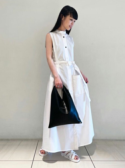 CABaN コットンポリエステルツイル シャツドレス 賢い