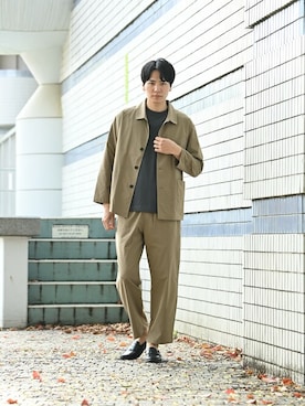 「NAVY（ネイビー）のアイテム」を使った、マックハウスZOZOスタイリスト メンズさん（メンズ・178cm）の春コーディネート