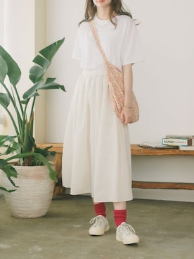 「JERZEES（ジャージーズ）のアイテム」を使った、kanon_roopさん（レディース・153cm）の夏コーディネート