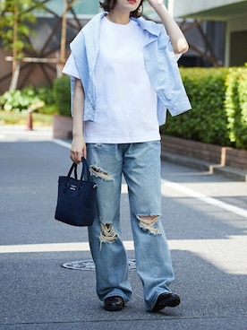 「CROSS & STITCH（クロスステッチ）のアイテム」を使った、kanon_roopさん（レディース・163cm）の夏コーディネート