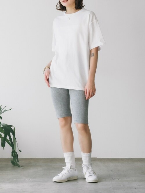 【United Athle】ミディアムコットン 4.7オンス レギュラーフィット 半袖 Tシャツ レディース 韓国 コンパクトシルエット
