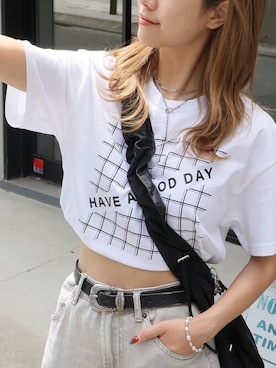 「ROOPTOKYO（ループトウキョウ）のアイテム」を使った、kanon_roopさん（レディース・157cm）の夏コーディネート