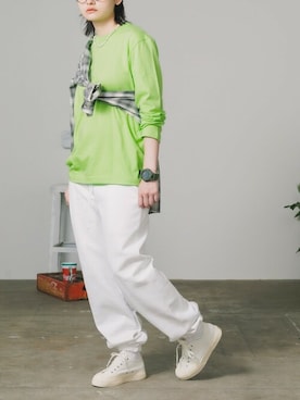 「United Athle（ユナイテッドアスレ）のアイテム」を使った、kanon_roopさん（レディース・165cm）の秋コーディネート