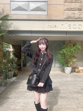 「MAJESTIC LEGON（マジェスティックレゴン）のアイテム」を使った、ゆいのさん（レディース・159cm）の秋コーディネート