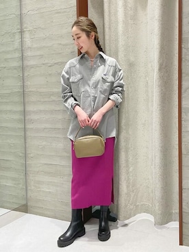 「Ch!iii BAG（チーバック）のアイテム」を使った、りなさん（レディース・164cm）の冬コーディネート