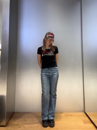 ヒステリックグラマー　SPEEDSTER チビTシャツ　ホワイト ヒステリックグラマー SPEEDSTER チビTシャツ ホワイト 大人気