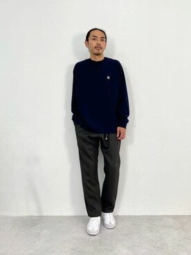 「NEW ERA（ニューエラ）のアイテム（Tシャツ/カットソー）」を使った、green label relaxingさん（メンズ・178cm）の秋コーディネート