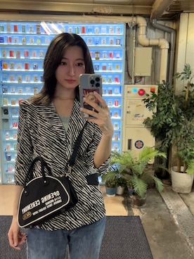 「OPENING CEREMONY（オープニングセレモニー）のアイテム（ショルダーバッグ）」を使った、Shionさん（レディース・156cm）の夏コーディネート