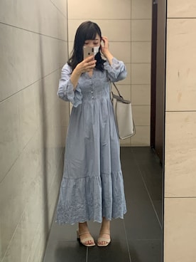 「& chouette（アンドシュエット）のアイテム（トートバッグ）」を使った、たこ🐙さん（レディース・155cm）の夏コーディネート