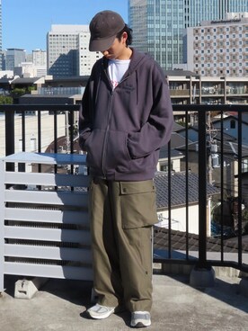 「re_k by JUNRED（レクバイジュンレッド）のアイテム（パーカー）」を使った、isseiさん（メンズ・180cm）の秋コーディネート
