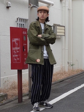 「NEWBALANCE」｜「アイテム（その他）」を使った、isseiさん（メンズ・180cm）の冬コーディネート