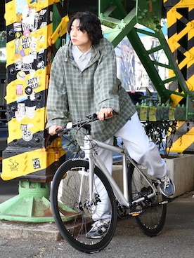 「WAIPER.inc（ワイパーインク）のアイテム（スウェットパンツ）」を使った、isseiさん（メンズ・180cm）の冬コーディネート