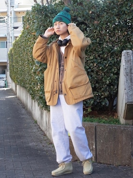 「WAIPER.inc（ワイパーインク）のアイテム（スウェットパンツ）」を使った、isseiさん（メンズ・180cm）の冬コーディネート