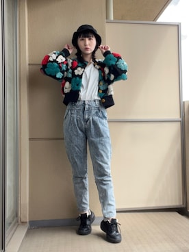 「NICE CLAUP（ナイスクラップ）のアイテム（パンツ）」を使った、みっちゃそさん（レディース・165cm）の春コーディネート